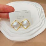 Earrings "Soft-Glow Two-Tone" Minimalist Geometric Stud Earrings | Light Luxury Commuter Style | 925 Silver Posts