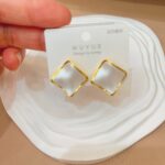 Earrings "Soft-Glow Two-Tone" Minimalist Geometric Stud Earrings | Light Luxury Commuter Style | 925 Silver Posts