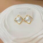 Earrings "Soft-Glow Two-Tone" Minimalist Geometric Stud Earrings | Light Luxury Commuter Style | 925 Silver Posts