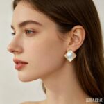 Earrings "Soft-Glow Two-Tone" Minimalist Geometric Stud Earrings | Light Luxury Commuter Style | 925 Silver Posts